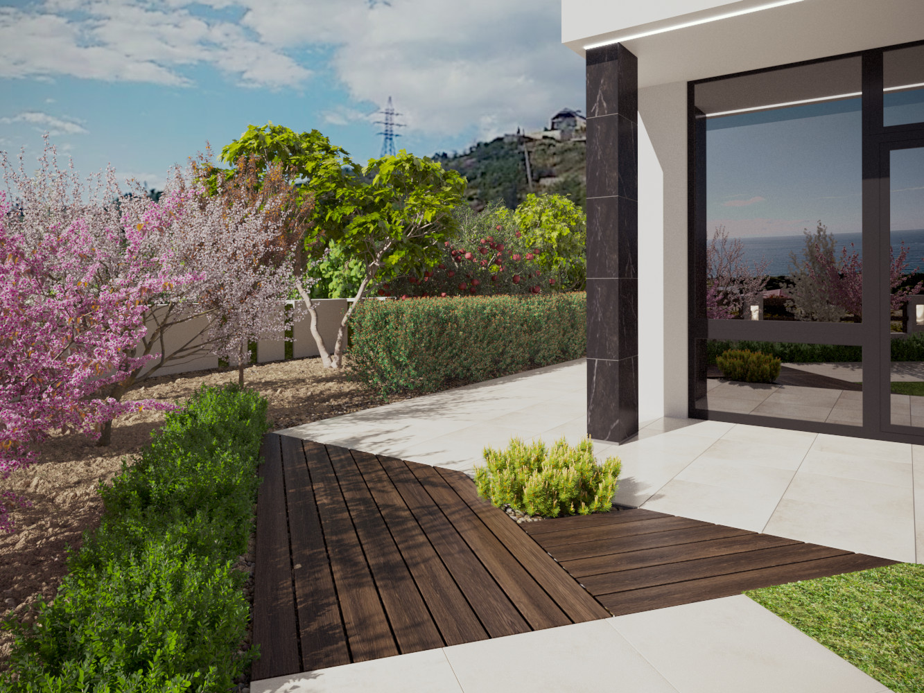 Проект благоустройства территории мини-отеля в Гурзуфе. Ландшафт