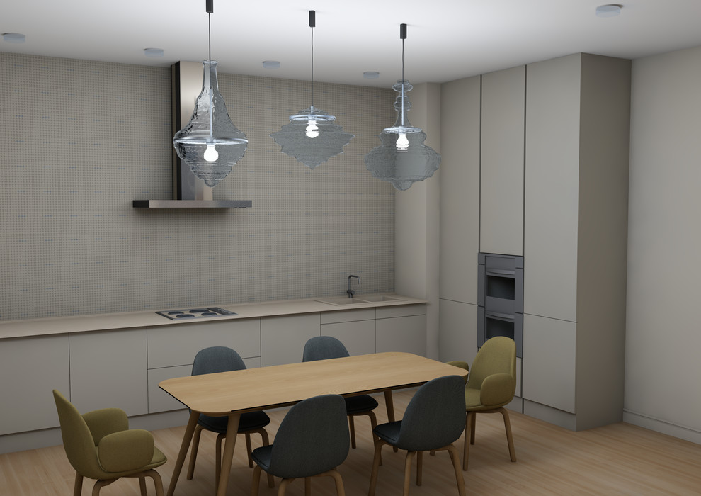 Зона кухни-столовой