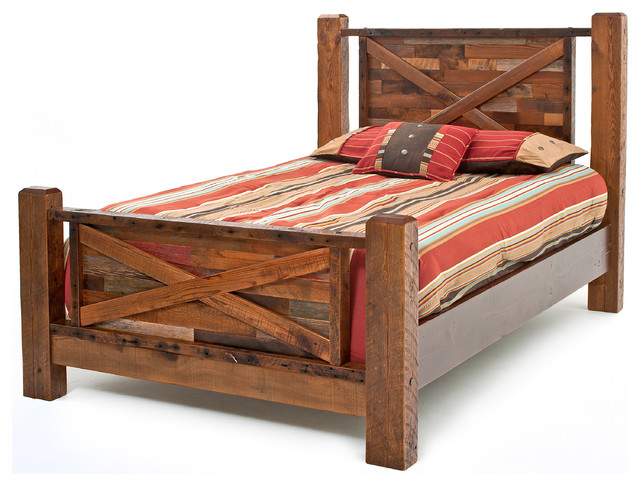 Barnwood Bed Vintage Colors King