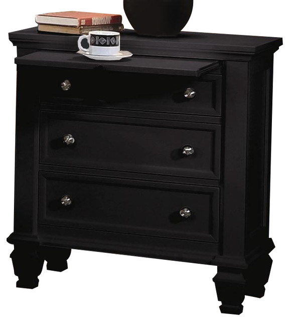 Coaster Sandy Beach Nightstand Black Traditional Nightstands Coaster Sandy Beach Nightstand Black
