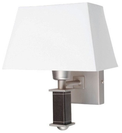 Lite Source - Brockton 11 1/2" Tall Wall Light in Leather