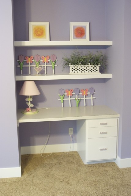 Children S Bedroom Built In Desk Contemporary Grand Rapids