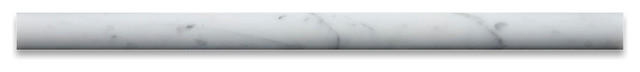 Carrara Marble 3/4X12 Honed Bullnose Pencil Liner Trim, Box of 5 Ln. Ft.