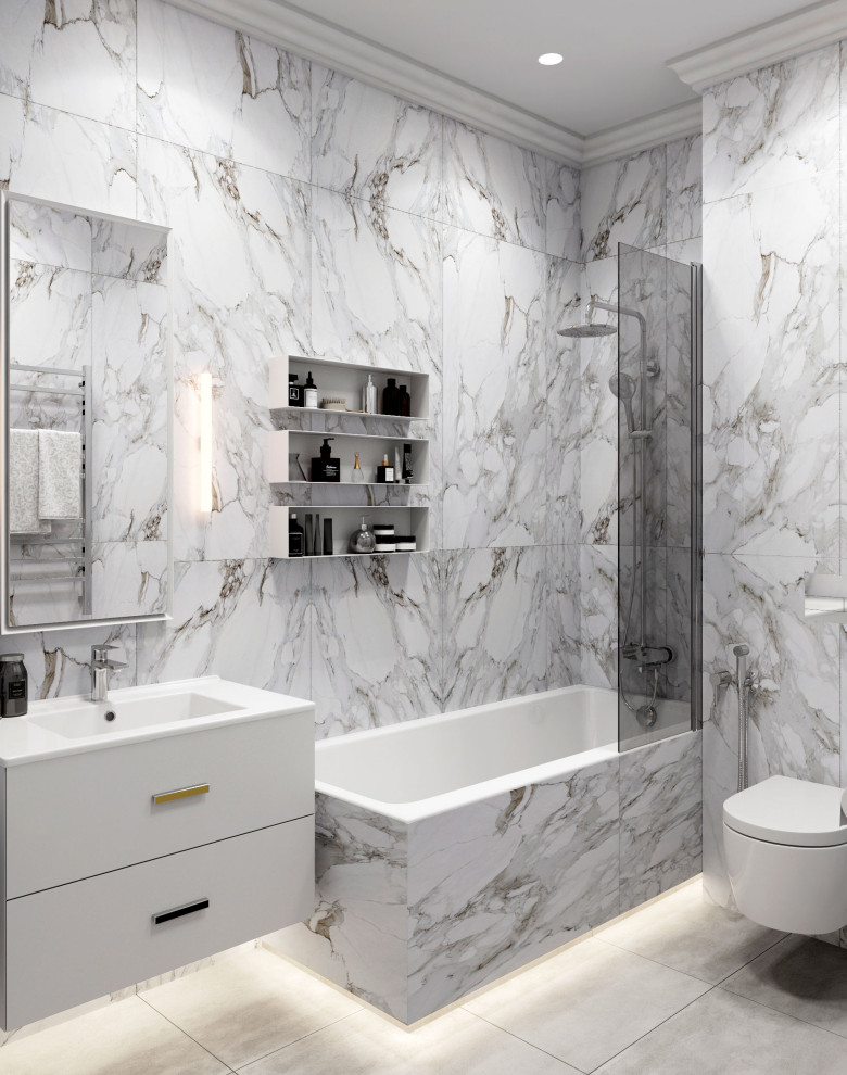 Лаконичная ванная в неоклассическом стиле