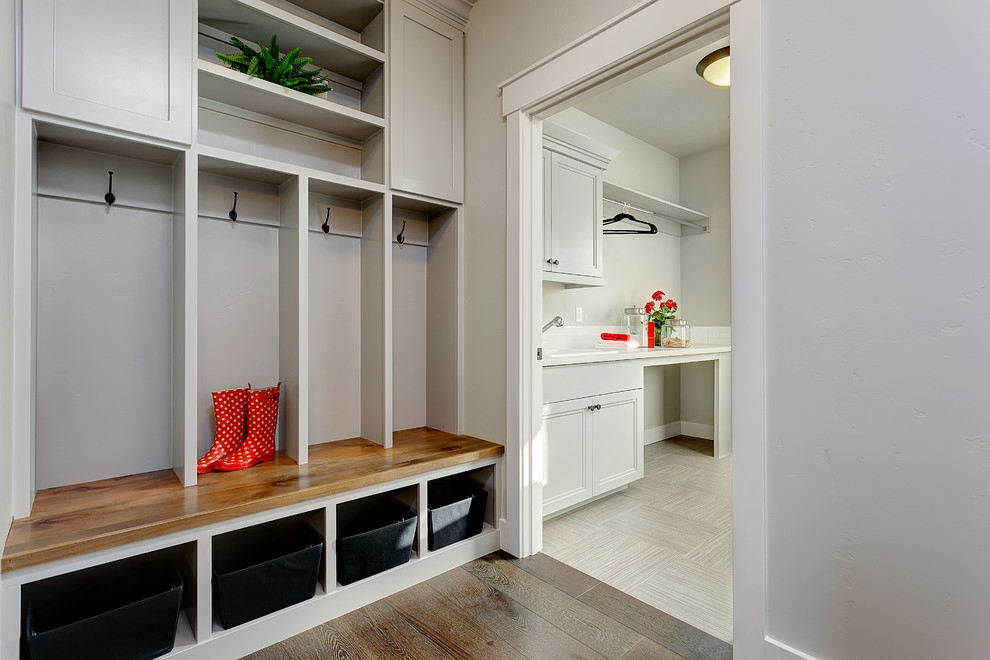 Inspiration for a transitional laundry room in Boise.