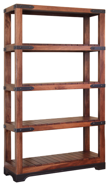 Granville Rustic Style Solid Wood Bookshelf