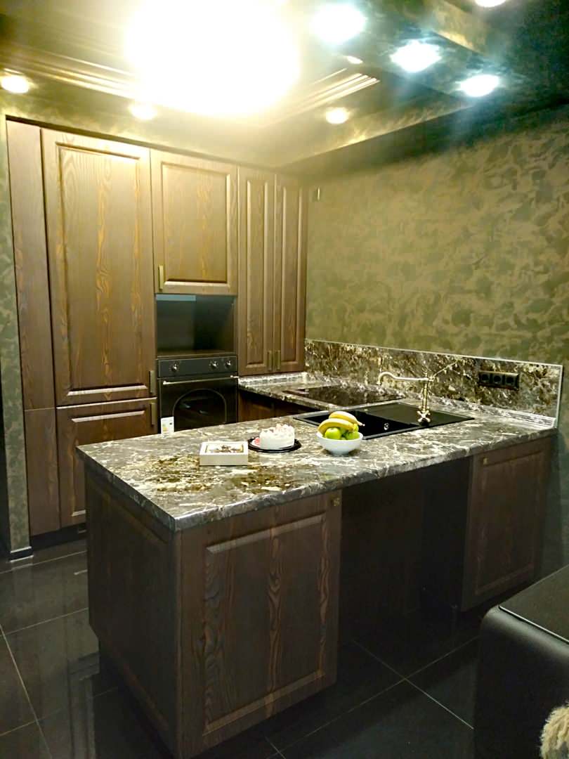 Кухня П-образная классика