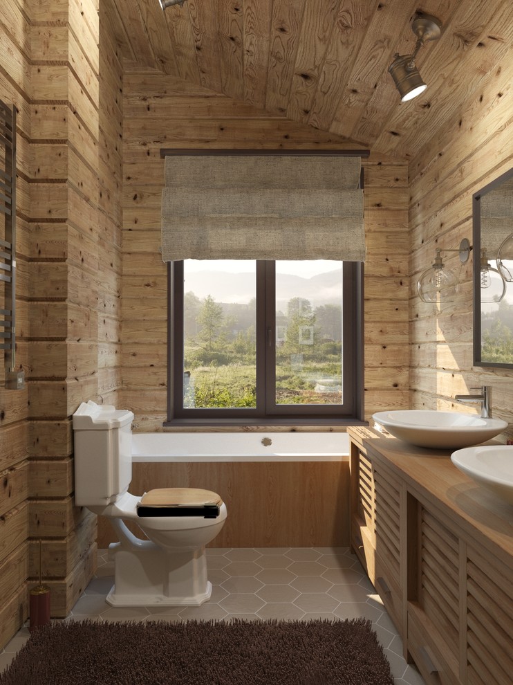 Интерьер загородного дома из бруса