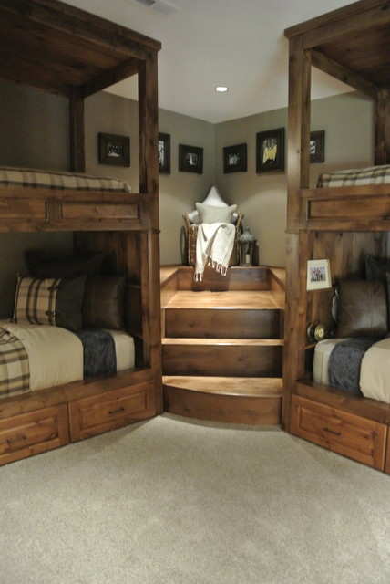 luxe hunting lodge - rustic - bedroom - omaha -the modern hive