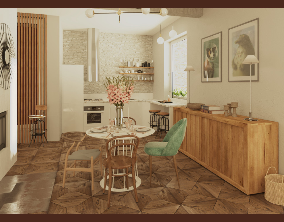 3 D визуализация квартиры в старом фонде. Виртуальный проект.