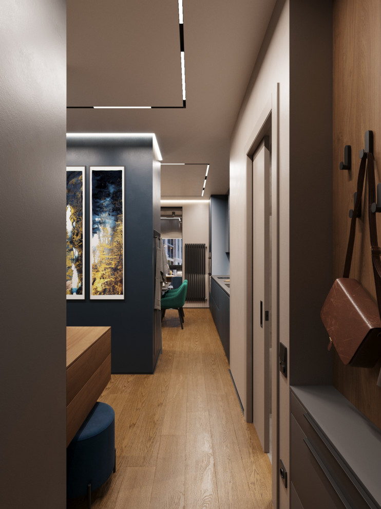 Дизайн-проект квартиры в темно серых тонах