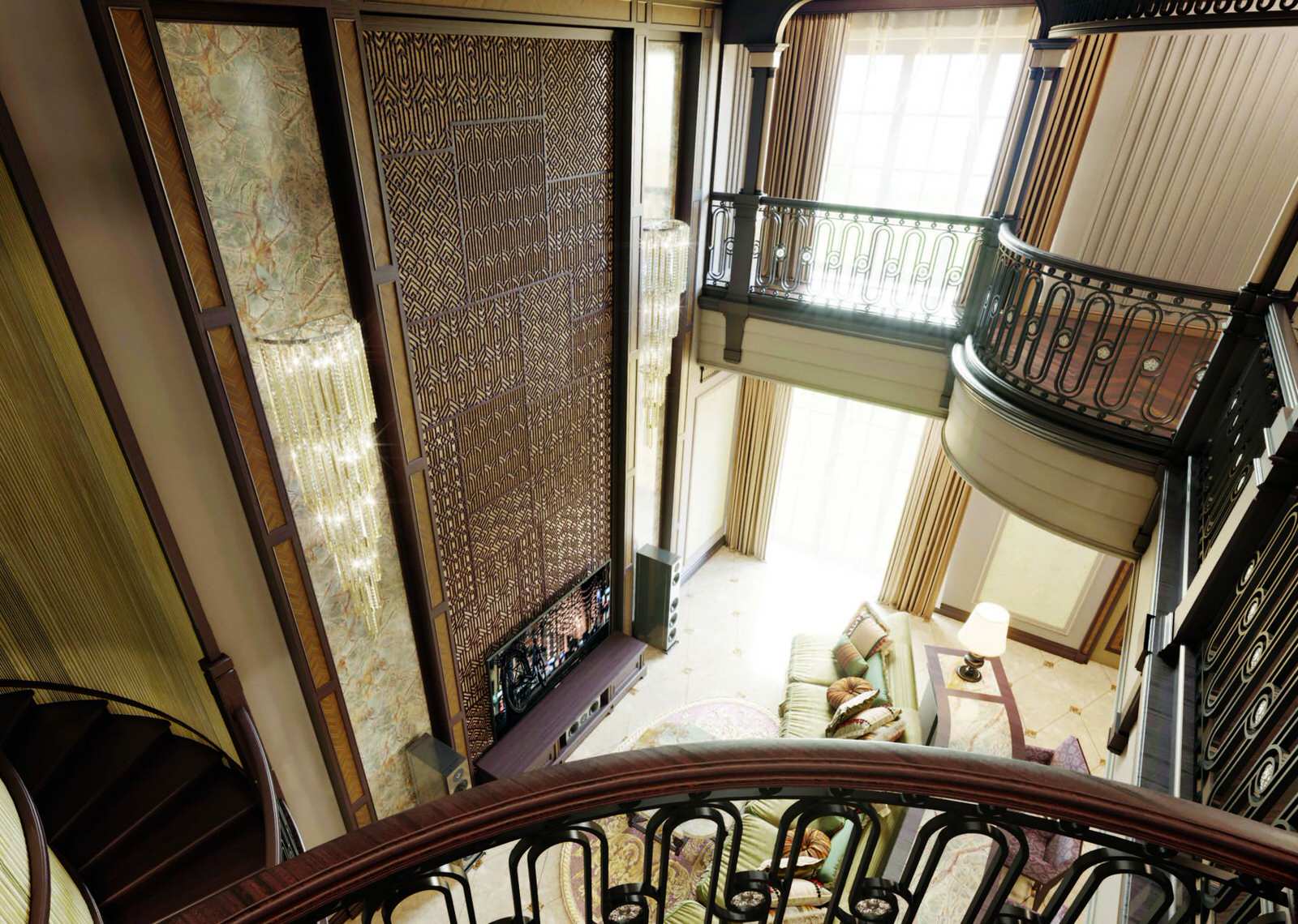 Интерьер гостиной в частном доме от Mirt