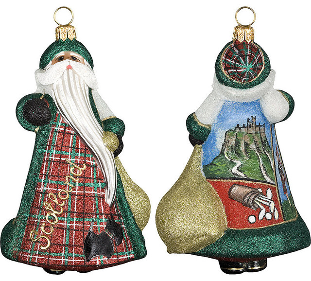 Glitterazzi International Scotland Santa Ornament