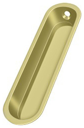 FP828U3 Flush Pull, 4" x 1" x 1/2", Bright Brass