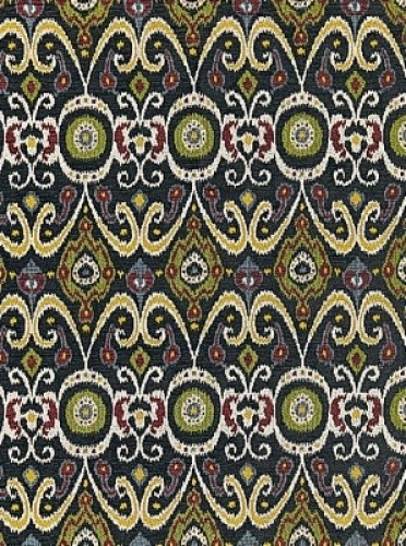 Bokhara Ikat Weave Fabric, Ebony
