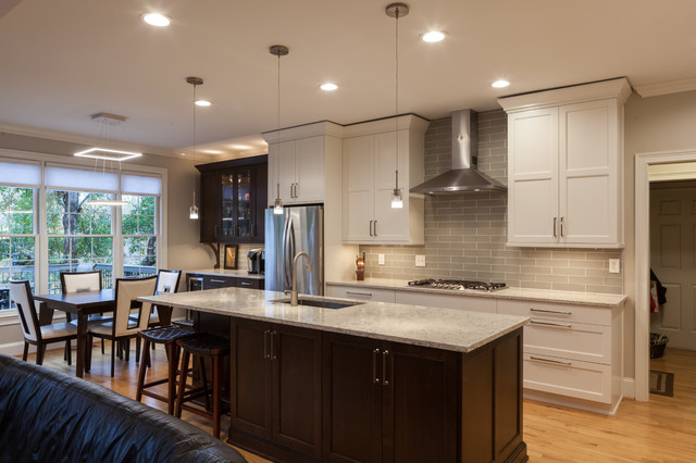 White Contemporary Kitchen in Milton, Ga contemporary-koek