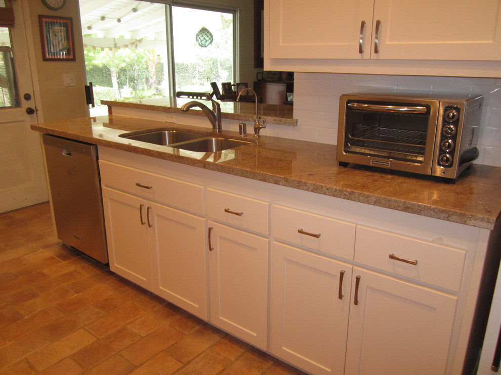 Small transitional home design photo in Orange County