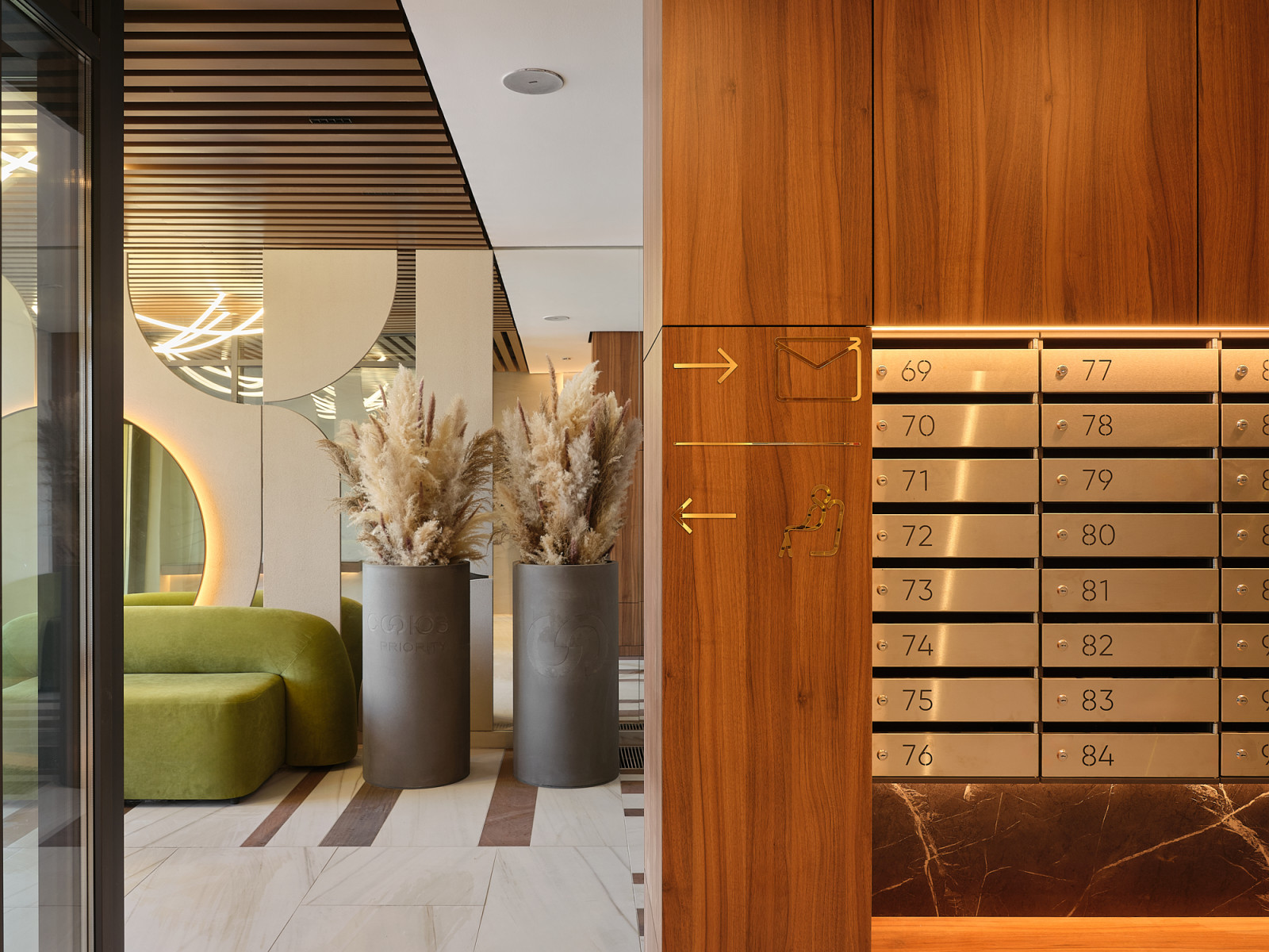 Интерьерная фотосъемка парадных ЖК «СОЮЗ PRIORITY» . Дизайн Spirit architect