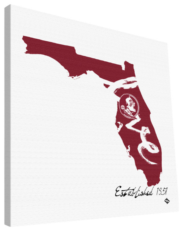 Florida State University Seminoles Established Love Canvas Print, 12"x12"
