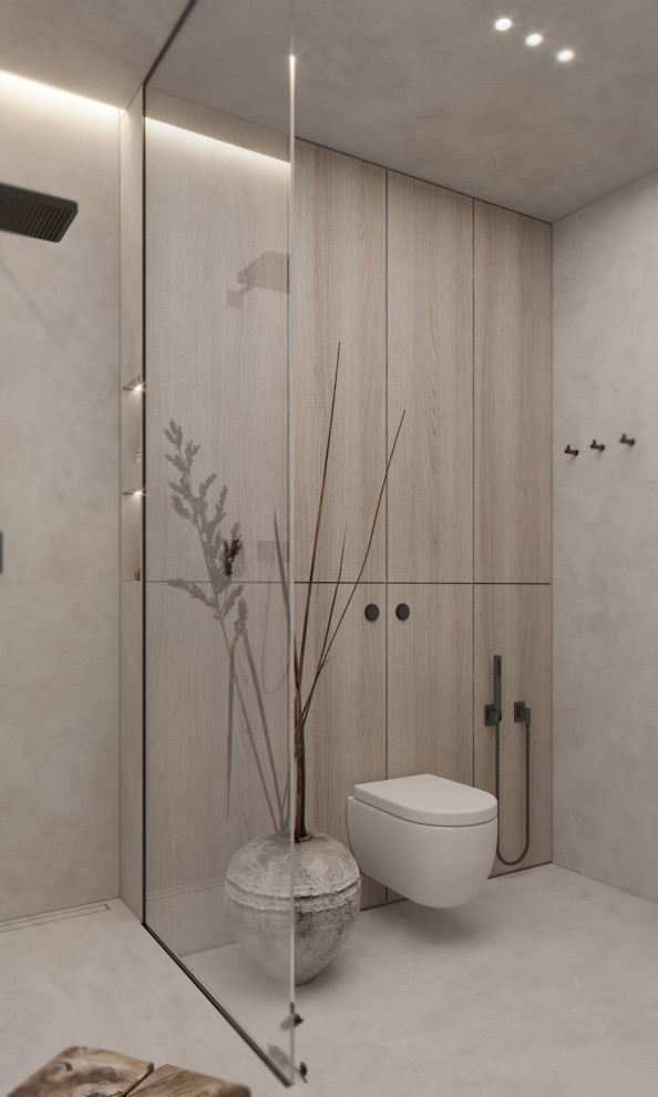 Bathroom - contemporary bathroom idea in Moscow