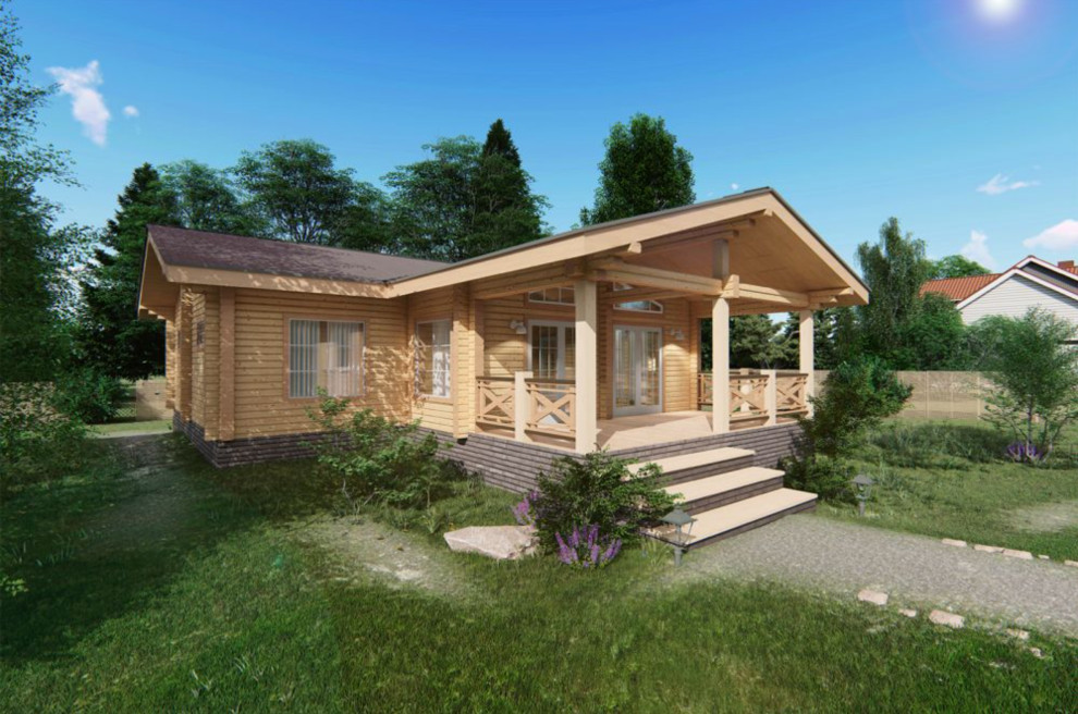 Одноэтажный деревянный дом - проект 60 ПБ