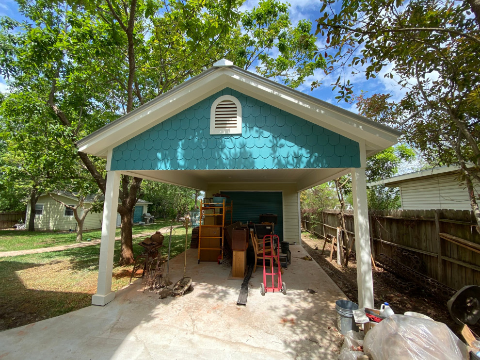 Pool House, Carport and Herringbone Brick Walk - Pool - Other - by ...
