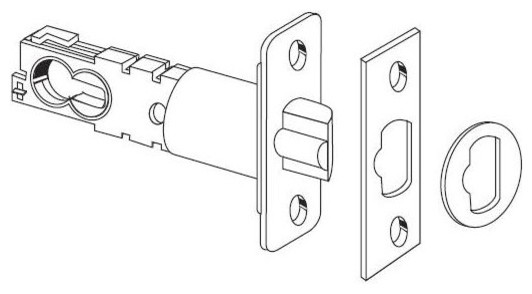 Schlage 16 211 Parts 2 3 8 Or 2 3 4 Replacement Deadlatch Satin Chrome