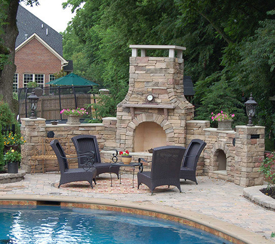 Easily create the outdoor fireplace of your dreams with the 36-In Pre-Engineered Arched Masonry Outdoor Fireplace Kit. This easy to assemble fireplace core can
