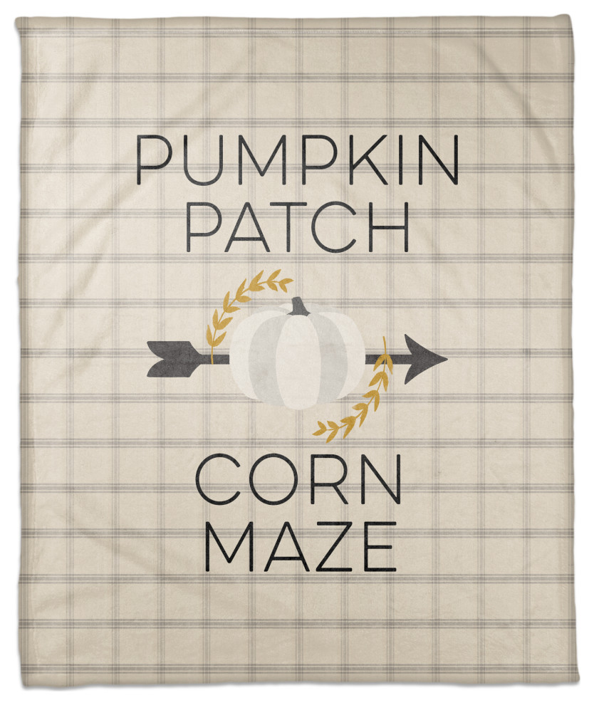 Pumpkin Patch Corn Maze 50x60 Coral Fleece Blanket