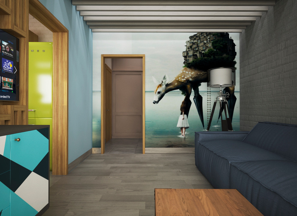 Квартира для семьи с двумя детьми с элементами лофт