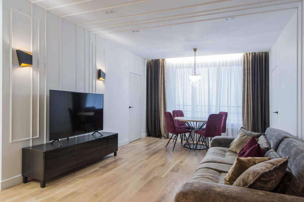 Квартира в современном стиле с зелёной спальней