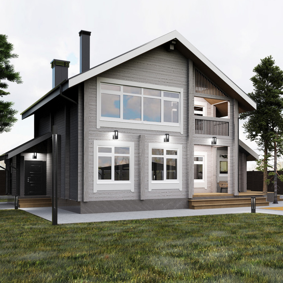 Дом из клееного бруса с двумя банями