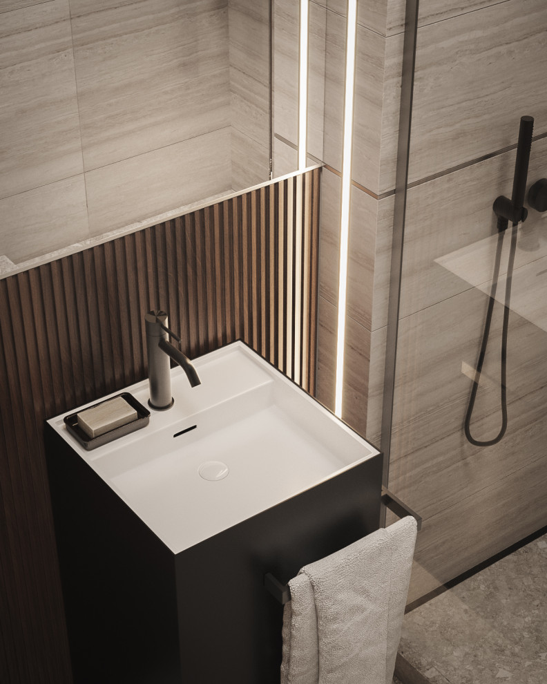 The Whale – Minimalist modern bathroom