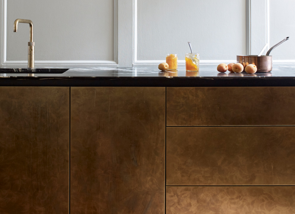 Design ideas for a rustic kitchen in London.