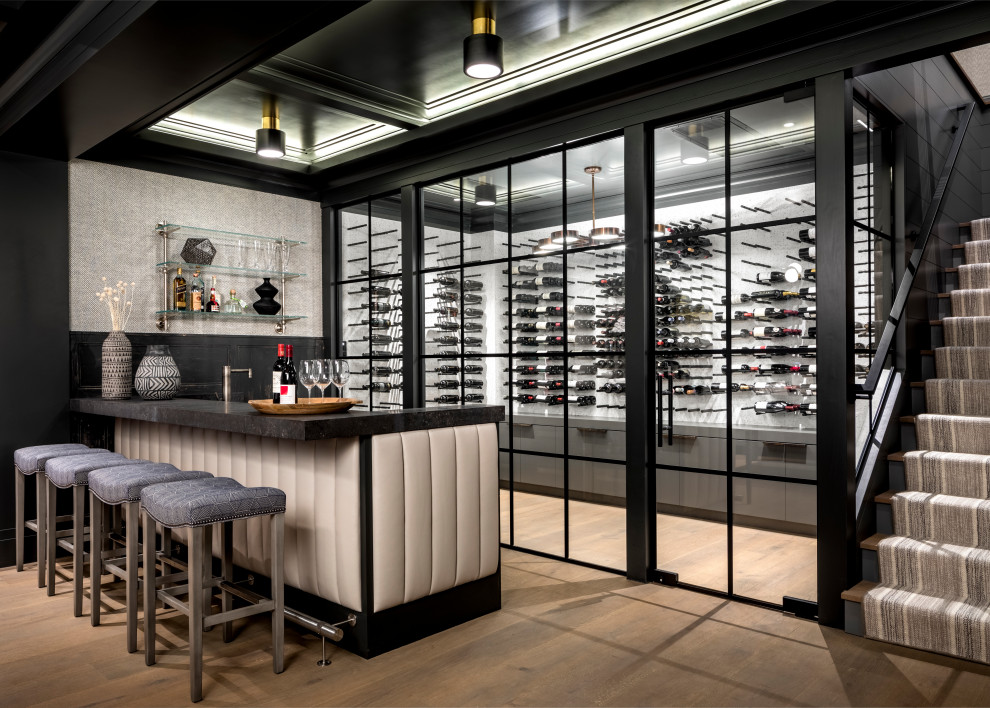 This is an example of a transitional wine cellar in New York.