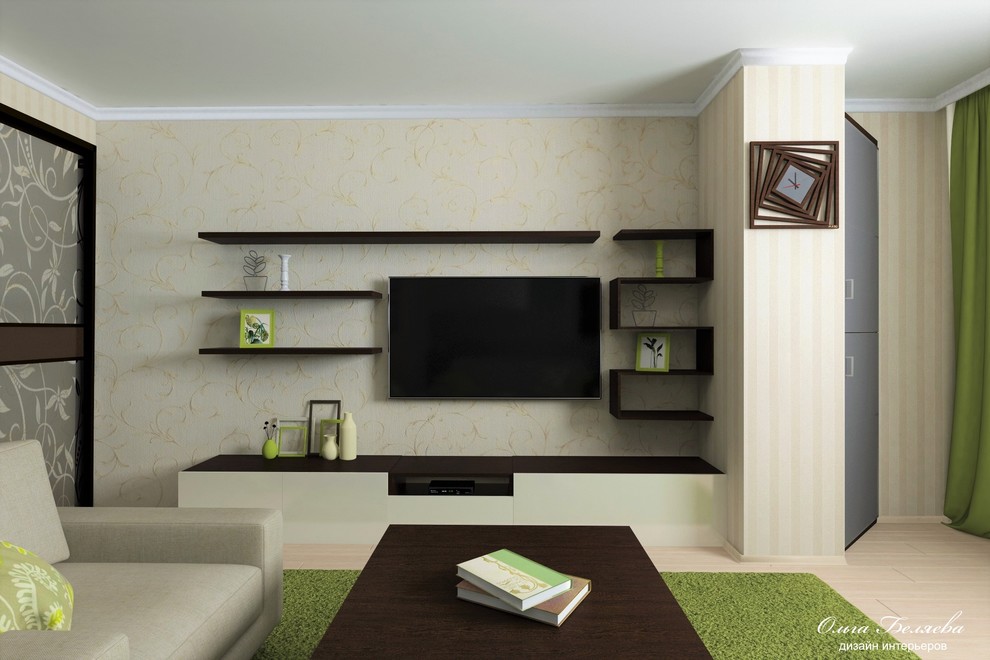 Кухня объединенная с гостиной