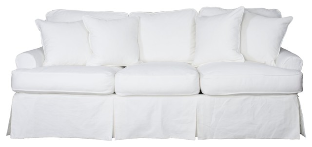 Whitman Sofa Slipcover Warm White Contemporary Slipcovers And Whitman Sofa Slipcover Warm White