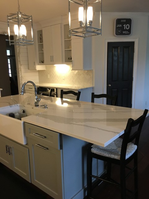 Summerville SC Renovation of a dated 2001 Kitchen & Wine Bar Before/After transitional-kitchen