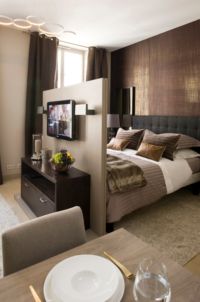 Aménagement d'une chambre contemporaine.