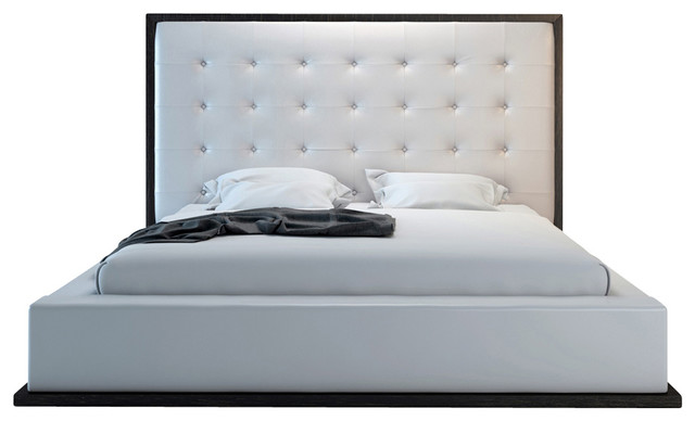 Ludlow Bed Wenge White Leather Platform Beds By Inmod Ludlow Bed Wenge White Leather Cali King