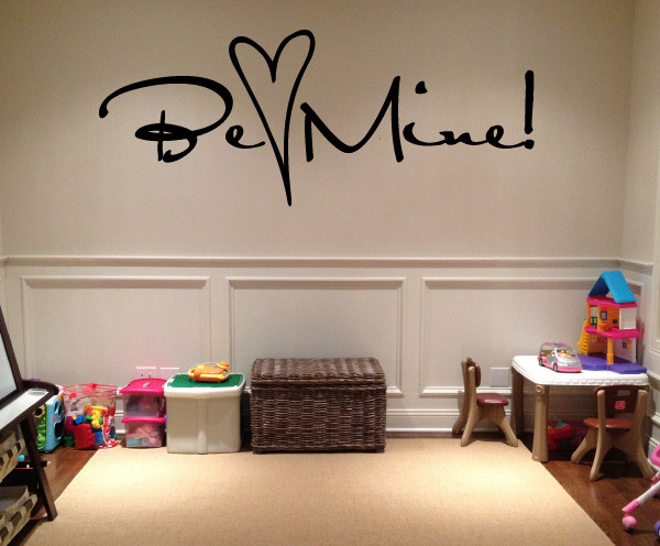 Be Mine Vinyl Wall Decal hd053, Navy Blue, 23 in.