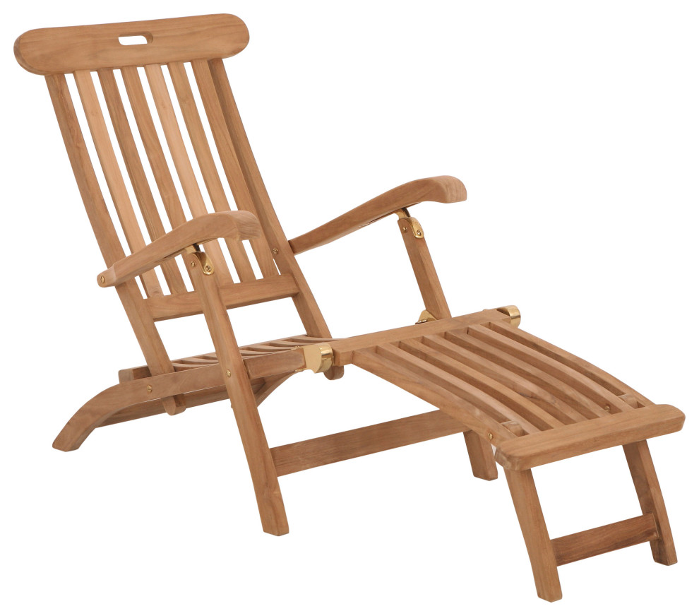 Douglas Nance Steamer Lounge Chair Transitional Outdoor Lounge