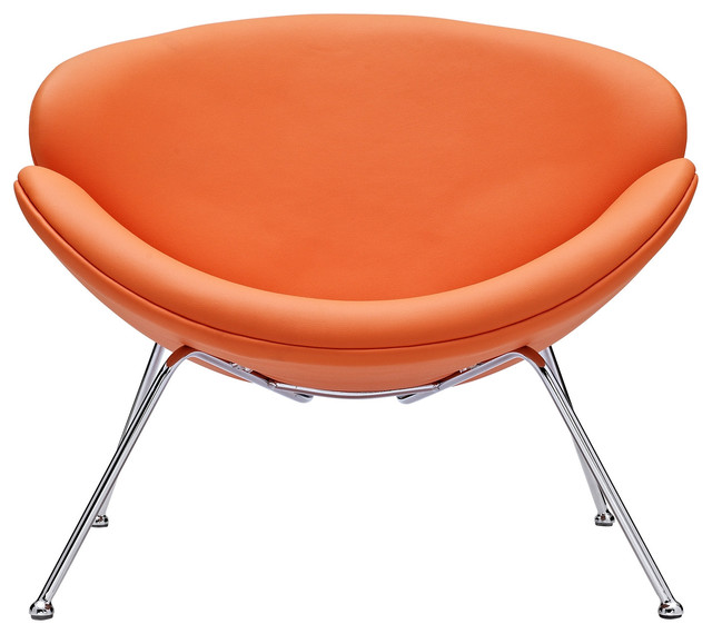 Mid-century Lounge Chair Orange