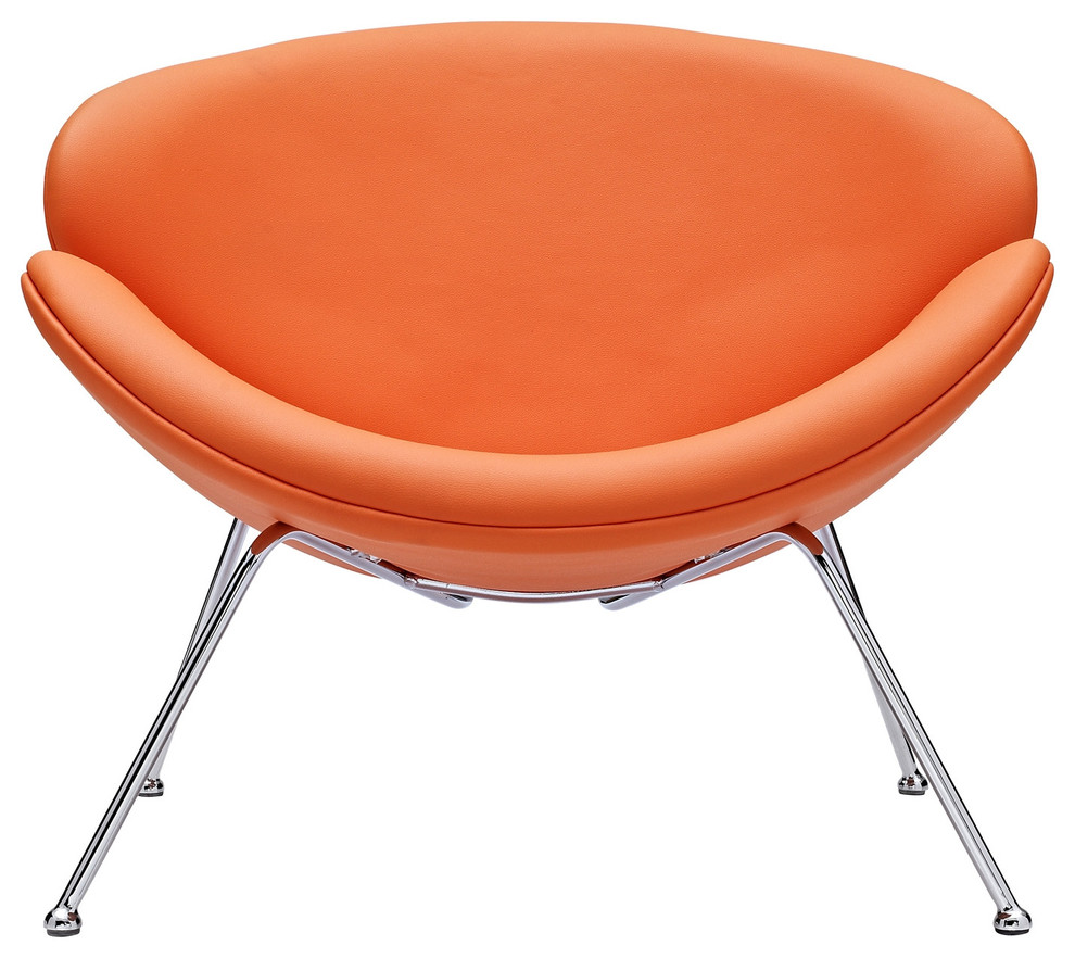 Mid-century Lounge Chair Orange