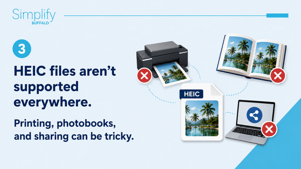 HEIC files are not universally supported