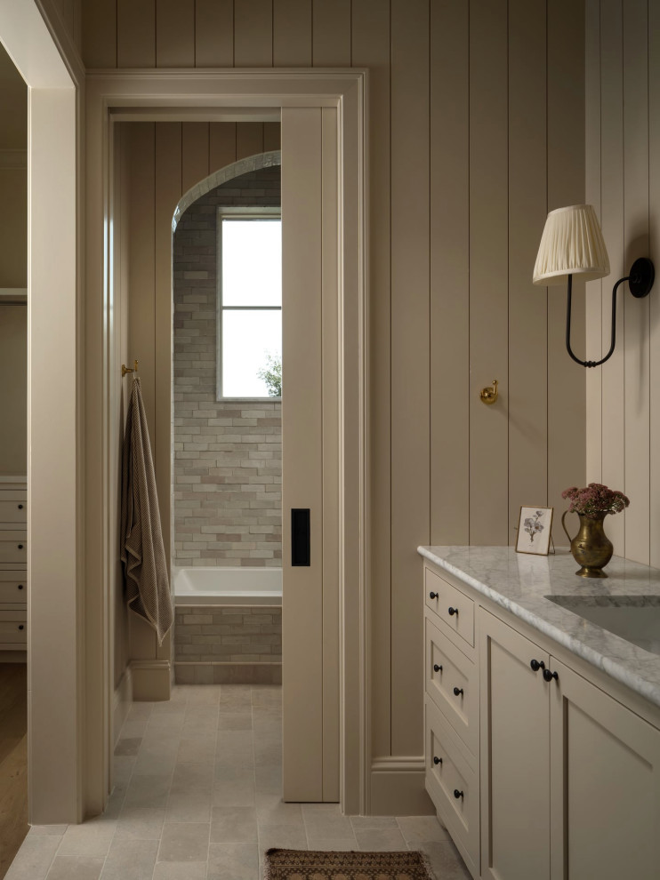 Inspiration for a transitional bathroom remodel in Austin