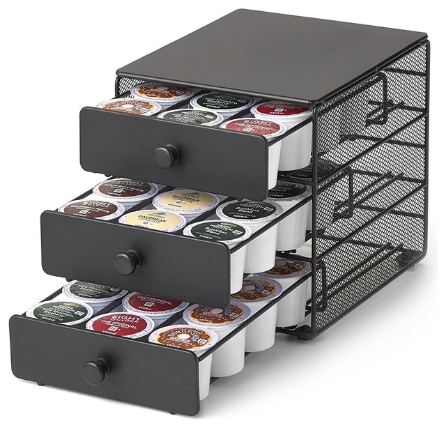 Brewed 3 Tier K Cup Storage Drawer 36 Capacity Transitional