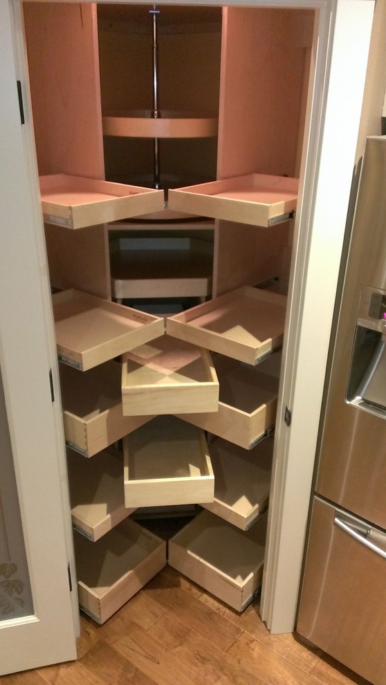 Pull Out Shelves for a Corner Pantry