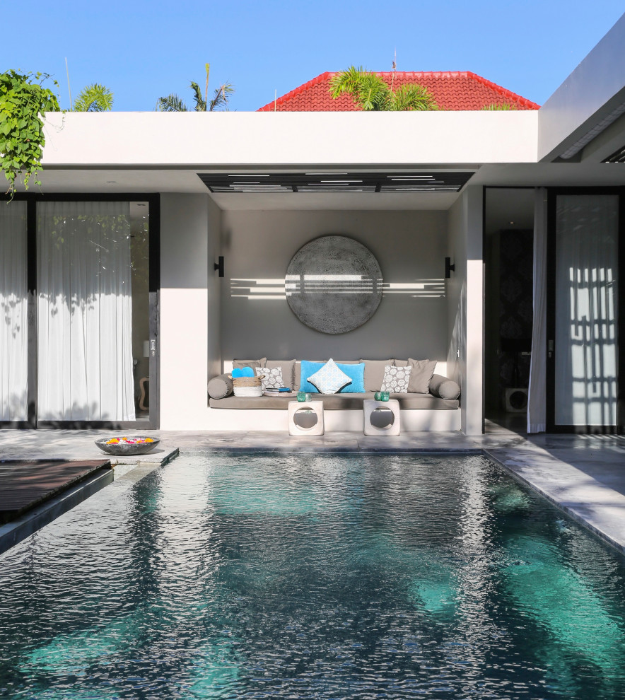 Geräumige Moderne Pergola Terrasse mit Outdoor-Küche in Sonstige