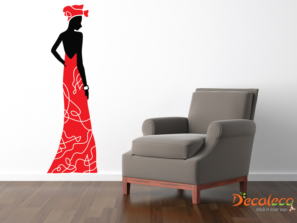 African Lady Large Wall Decal (SKU 010)